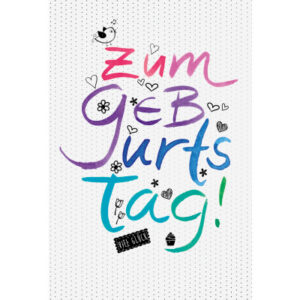 ABC       Geburtstagskarte Handlettering 0163977   weiss                       B6