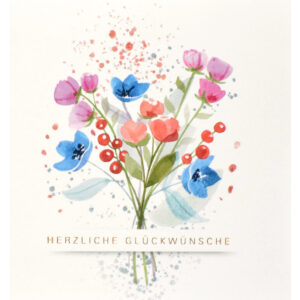 ABC       Glückwunschkarte Blumenstrauss 091067810                        15x15cm