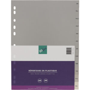 BÜROLINE  Register PP                 A4 40953     grau                Jan-Dec FR