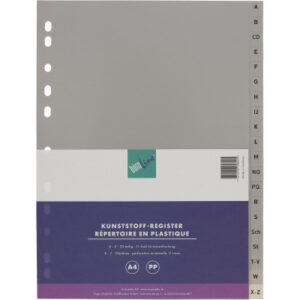 BÜROLINE  Register PP                 A4 40958     grau             A-Z 20-teilig