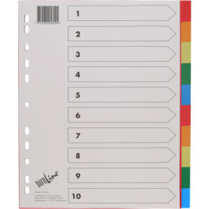 BÜROLINE  Register PP                A4+ 40990     bunt                 10-teilig