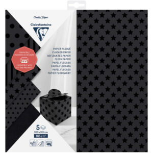CLAIREFON Schneidepapier     30.5x30.5cm 95734C    beflockt, 185g         5 Blatt