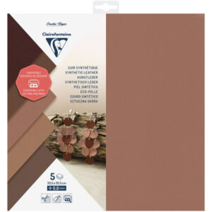 CLAIREFON Schneidepapier     30.5x30.5cm 95737C    kunstleder, 170g       5 Blatt
