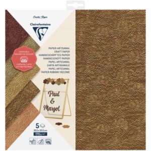 CLAIREFON Schneidepapier     30.5x30.5cm 95738C    handgeschöpft, 170g    5 Blatt
