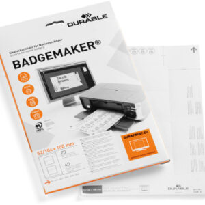 DURABLE   Etiketten Badgemaker 145802    104x100mm             40 Stück