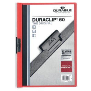 DURABLE   Klemmhefter DURACLIP 60 220903    für 60 Blatt A4            rot