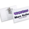 DURABLE   Namenschild Kombiklemme 810119    transp., PVC, 54x90mm  50 Stk.