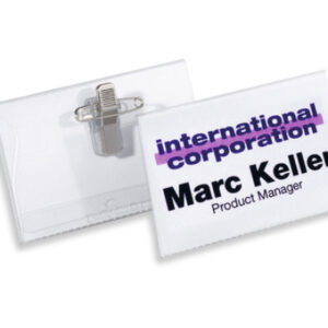 DURABLE   Namenschild Kombiklemme 810119    transp., PVC, 54x90mm  50 Stk.