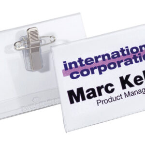 DURABLE   Namensschild m. Kombiklemme 815719    transparent, 40x75mm   50 Stk.