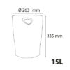 EXACOMPTA Papierkorb Ecobin         15lt 45334D    pazifikblau – Bild 3