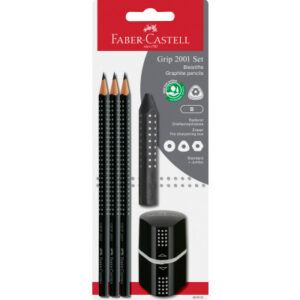 FABER-CA. Bleistift, Radierer, Spitzer B 580024    Grip Set 2001, schwarz