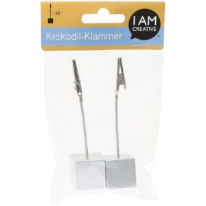 I AM CREA Krokodilklammer 4100.13   mit Sockel , 2 Stück
