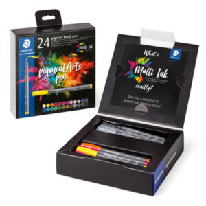 STAEDTLER Fasermaler mit Pinselspitze 371 C24   pigment pen 376       24er Set