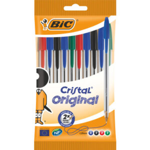 BIC       Kugelschreiber Cristal 516354    10 Stück, 4 Farben ass.