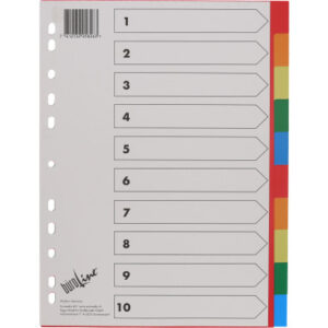 BÜROLINE  Register PP                 A4 40983     bunt                 10-teilig