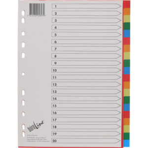 BÜROLINE  Register PP bunt            A4 40985     bunt                 20-teilig