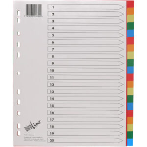 BÜROLINE  Register PP                A4+ 40992     bunt                 20-teilig