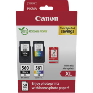 CANON     Photo Value Pack XL      CMYBK PGCL560/1 PIXMA TS5350      GP-501 50Bl.