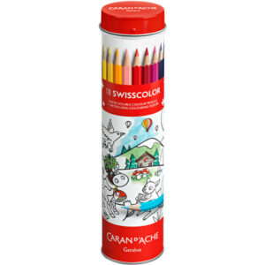 CARAN D'A Farbstifte Swisscolor 1285.518  mit Malposter         18 Stück