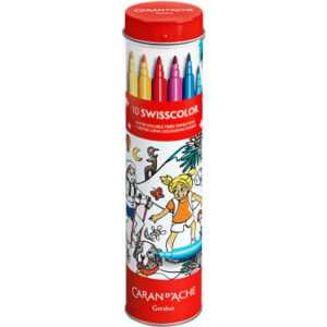 CARAN D'A Fasermaler Swisscolor 285.310   mit Malposter         10 Stück