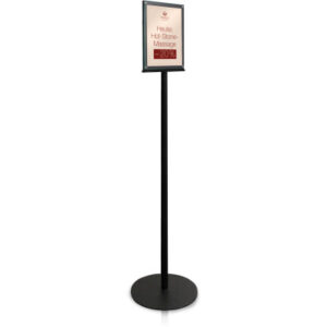 DEFLECTO  Bodenständer magnetisch     A4 692056A4  schwarz          33x142.2x33cm