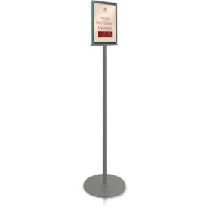 DEFLECTO  Bodenständer magnetisch     A4 692056A4S dunkelgrau       33x142.2x33cm