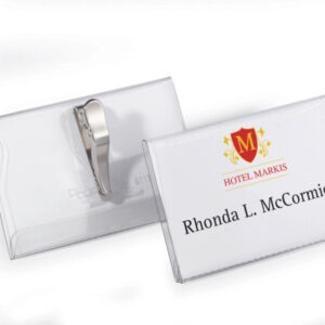 DURABLE   Namensschild m. Krokoklemme 811119    transparent, 54x90mm   25 Stk.