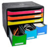 EXACOMPTA Schubladenbox Store-Box Maxi 306798D   schwarz/Regenbogen, 6 Schubl. – Bild 3