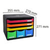 EXACOMPTA Schubladenbox Store-Box Maxi 306798D   schwarz/Regenbogen, 6 Schubl. – Bild 4