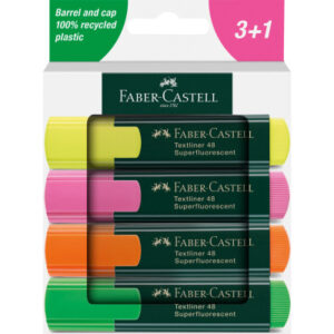 FABER-CA. Textmarker TL 48 254844    100% recycled plastic  4 Stück