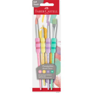 FABER-CA. Pinsel Set 481620    Pastel, soft grip BK    4 Stk.