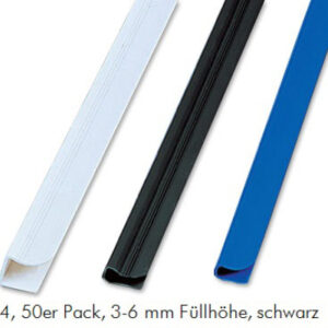 FELLOWES  Klemmschiene                A4 5383001   schwarz        3-6mm, 50 Stück