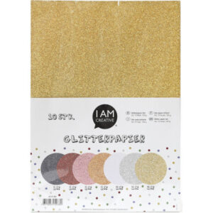 I AM CREA Glitterpapier               A4 4070.99   multicolor, 100g      10 Stück