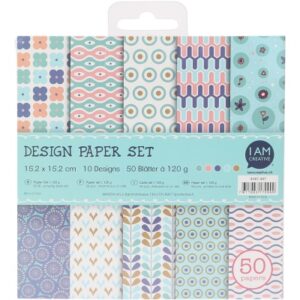 I AM CREA Design Paper Set I 4087.487  50 Blatt, pastell