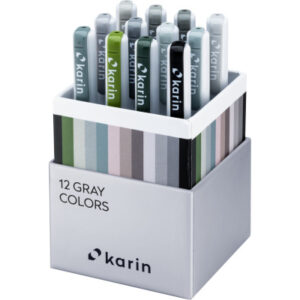 KARIN     Real Brush Pen Pro       0.4mm 31C6      Gray colours          12 Stück