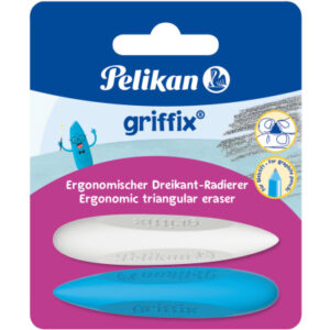 PELIKAN   Radiergummi Griffix 605311    blau/weiss             2 Stück