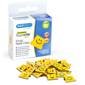 RAPESCO   Clips Refill Emoji 1335      gelb                 100 Stück