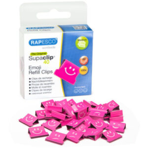 RAPESCO   Clips Refill Emoji 1369      rosa                 100 Stück