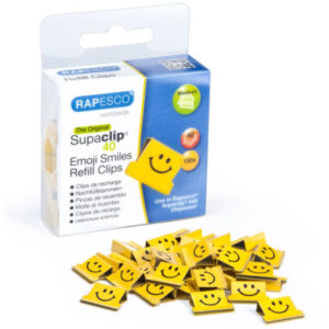 RAPESCO   Clips Refill Emoji 1380      gelb                 100 Stück