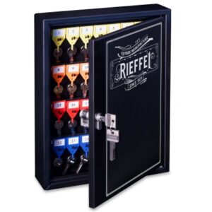 RIEFFEL   Schlüsselkasten KyStor schwarz KRLEGEND  35x27x6,5cm           42 Haken