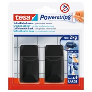 TESA      Powerstrips Haken            L 582790000 schwarz                2 Stück