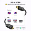UGREEN    Cable DP Male to HDMI Male 10239     1.5m, Black – Bild 2