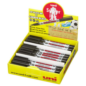 UNI-BALL  Marker Super Ink         0.9mm PNA-125.3 schwarz, Rundspitze   36 Stück