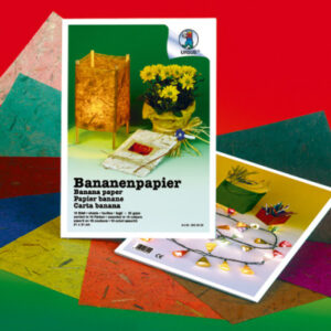 URSUS     Bananenpapier          21x31cm 8650099   35g, 10 Farben ass.   10 Blatt