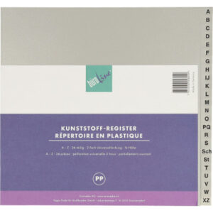 BÜROLINE  Register PP          A4 3/4 H. 40965     grau             A-Z 20-teilig