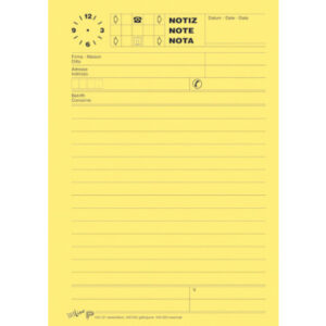 BÜROLINE  Telefonblock D/F/I          A5 725265    65g, gelb             80 Blatt