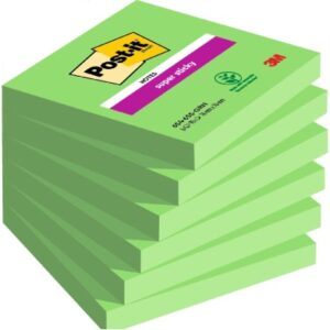 POST-IT   Notes Super Sticky     76x76mm 6546SSAW  immergrün           6x90 Blatt