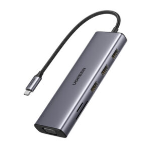 UGREEN    USB-C to 3xUSB-A Hub 10in 1 15601     HDMI,VGA,RJ45,3.5mm,SD,TF,PD