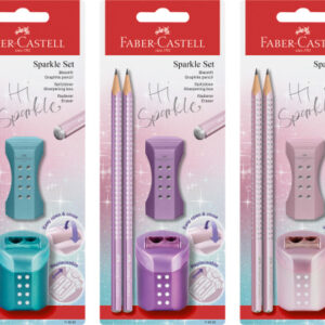 FABER CA. Bleistift B/Radierer/Spitzer 118282    Sparkle Set           sortiert