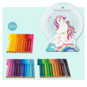 FABER CA. Filtzstift Connector 155544    33 Farben, Koffer Einhorn Edit